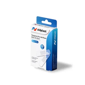 Aidplast Transparent First Aid Plaster Water Resistant 19x72mm 20 Pcs