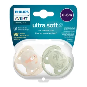 Avent Ultra Soft Soother 0-6m 2 Pcs