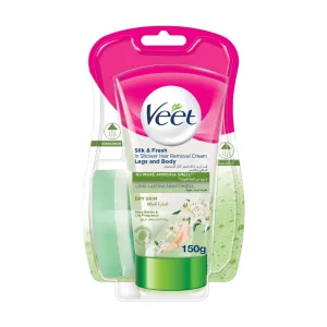 Veet Silk & Fresh In Shower Hair Removal Cream Leg & Body 150gm