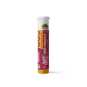Sunlife Iron + Vitamin C Cherry Flavour Effervescent 20 Pcs
