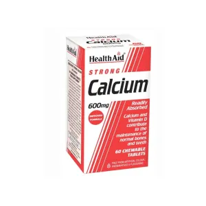 HealthAid Strong Calcium 600mg Chewable Tablets 60 Pcs