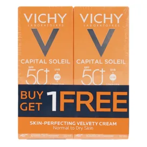 Vichy Capital Soleil Velvety Cream SPF50+ 2x50ml Offer Pack