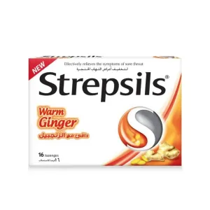 Strepsils Warm Ginger Lozenges 16 Pcs