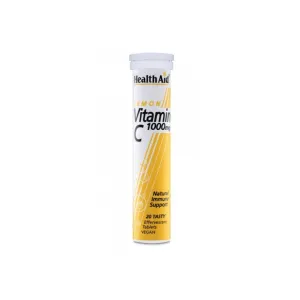 HealthAid Vitamin C 1000mg Lemon Effervescent Tablets 20 Pcs