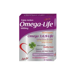 Life-On Triple Action Omega-Life 1000mg Capsules 30 Pcs