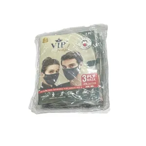 Vip Mens 3 Ply Face Mask MK-20 Washable Face Mask 4 Pcs