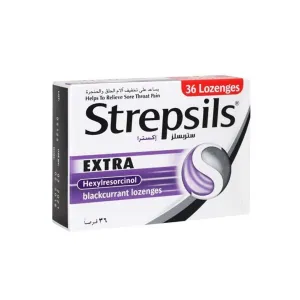 Strepsils Extra Blackcurrant Lozenges 36 Pcs