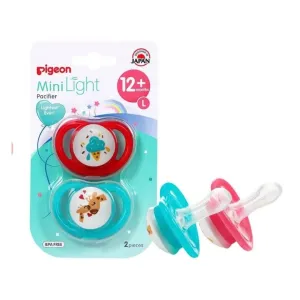 Pigeon Mini Light Pacifier Large 12m+ Ice Cream & Elephant 2 Pcs