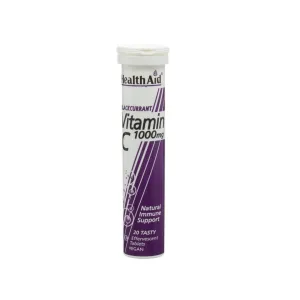 HealthAid Vitamin C 1000mg Blackcurrant Effervescent Tablets 20 Pcs