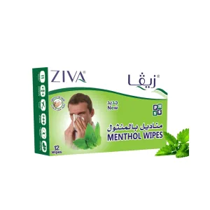 Ziva Menthol Wipes 12 Pcs