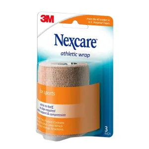 Nexcare Athletic Wrap Coban Self-Adherent Bandage Tan 3 Inch