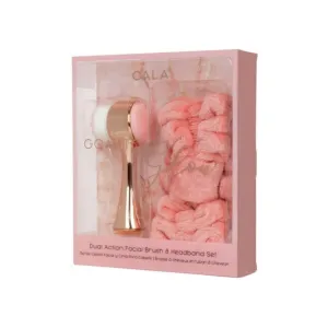 Cala Dual Action Facial Brush & Headband Set Rose Gold 2 Pcs