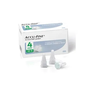 Accu-Fine 4mm Insulin Pen Needles 100 Pcs