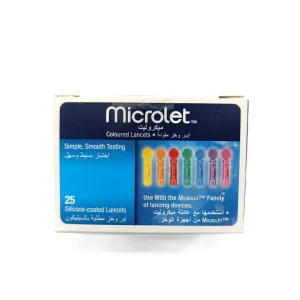 Microlet Coloured Lancets 25 Pcs