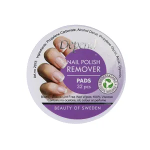 Depend Nail Polish Remover Pads 32's