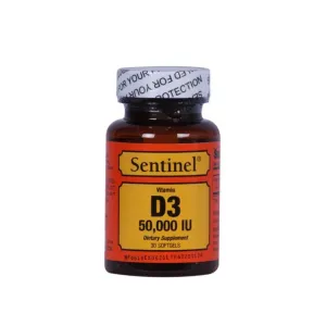 Sentinel Vitamin D3 50,000 IU Softgels 30 Pcs
