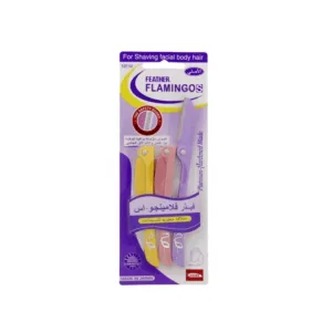 Feather Flamingos Razor for Shaving Facial & Body Hair 3 Pcs