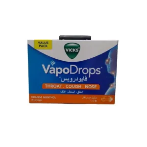 Vicks VapoDrops Orange Menthol Lozenges 36 Pcs