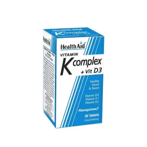 HealthAid Vitamin K Complex + Vitamin D3 Tablets 30 Pcs