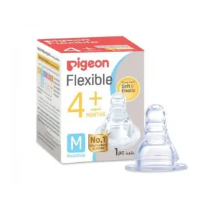 Pigeon Peristaltic Silicone Nipple Medium Slim Neck 1 Pc