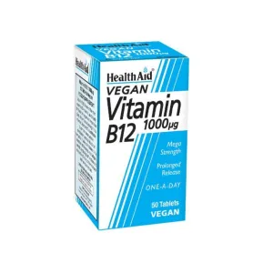 HealthAid Vegan Vitamin B12 1000mcg Tablets 50 Pcs