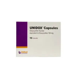Unidox 100mg Capsules 10 Pcs