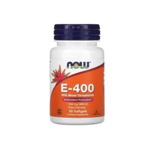 Now Vitamin E-400 With Mixed Tocopherols Softgels 50 Pcs