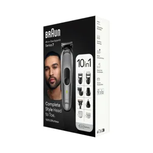Braun Series 7 All-In-One Style Kit MGK7420 Male Body Grooming Kit Black & Grey