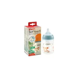 Pigeon SofTouch Anti-Colic Plastic Nursing Bottle Cat 0M+ 160ml