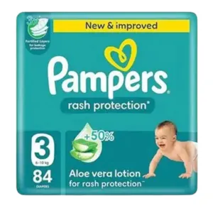 Pampers Rash Protection Size 3 Diapers 84 Pcs
