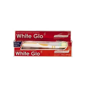 White Glo Professional Choice Extra Strength Whitening Toothpaste 150g With Brush