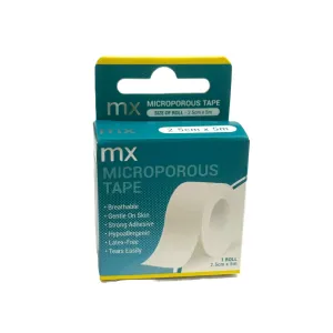 MX Microporous Surgical Tape 2.5cm x 5m 1 Roll