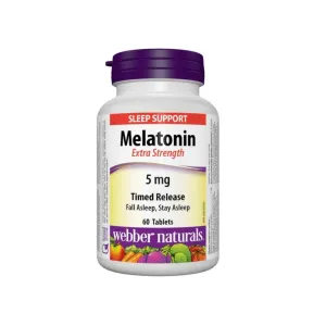 Webber Naturals Melatonin 5mg Time Release Tablets 60 Pcs