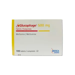 Glucophage 500mg Tablets 100 Pcs