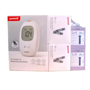 Yuwell Glucometer + 100 Glucose Test Strips + 100 Lancets Offer Pack