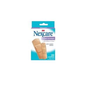 Nexcare Sheer Bandages Water Resistant Assorted Sizes 20 Pcs