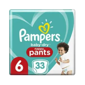 Pampers Baby-Dry Pants Size 6 33 Pcs