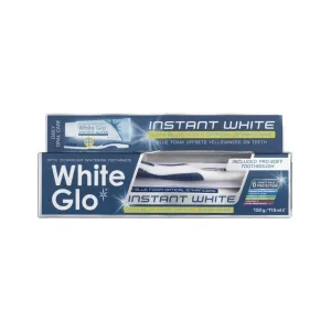 White Glo Instant White Toothpaste + Brush 150gm