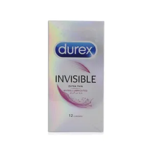 Durex Invisible Extra Thin Condom 12 Pc