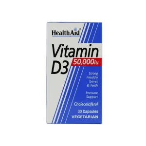 HealthAid Vitamin D3 50,000 IU Capsules 30 Pcs
