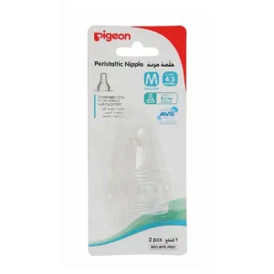 Pigeon Peristaltic Nipple Slim Neck Medium 2 Pcs