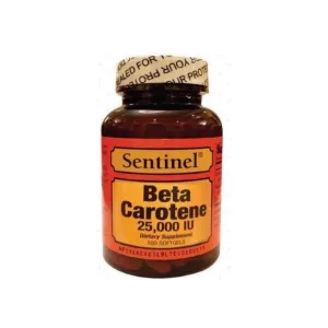 Sentinel Beta Carotene 25,000 IU Softgels 100 Pcs