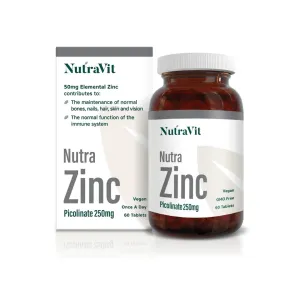 NutraVit Nutra Zinc Picolinate 250mg Tablets 60 Pcs