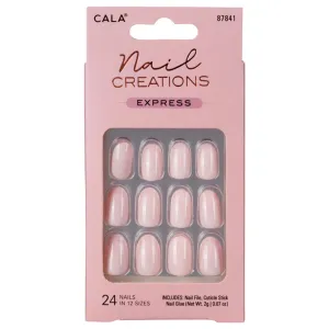 Cala Nail Creations Express Oval Baby Pink 87841 24 Nails