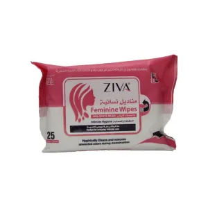 Ziva Feminine Wipes With White Musk 25 Pcs