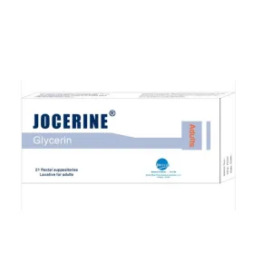 Jocerine Glycerin Adults Suppositories 21 Pcs