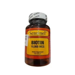 Sentinel Biotin 10,000mcg Softgels 100 Pcs