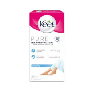 Veet Pure Legs & Body Wax Strips For Sensitive Skin 20's