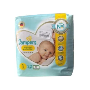 Pampers Premium Protection Size 1 (2-5kg) Baby Diaper 22 Pcs