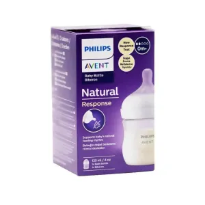 Avent Natural Response Plastic Feeding Bottle 0m+ 125ml